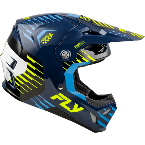 Casco para Niño Fly Racing Youth Formula CP Slice Navy/Hi-Vis/White