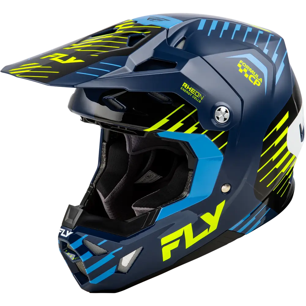 Casco para Niño Fly Racing Youth Formula CP Slice Navy/Hi-Vis/White