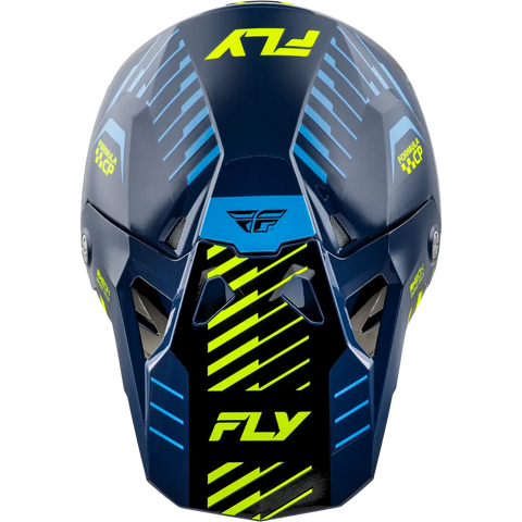 Casco para Niño Fly Racing Youth Formula CP Slice Navy/Hi-Vis/White