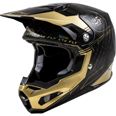 Casco para Niño Fly Racing Youth Formula S Carbon Legacy Black/Gold