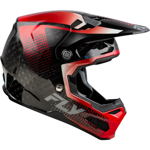 Casco para Niño Fly Racing Youth Formula S Carbon Protocol Black Carbon/Red
