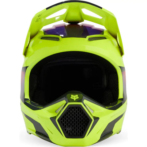 Casco Fox Racing V1 Flora Yellow/Black ECE 22.06