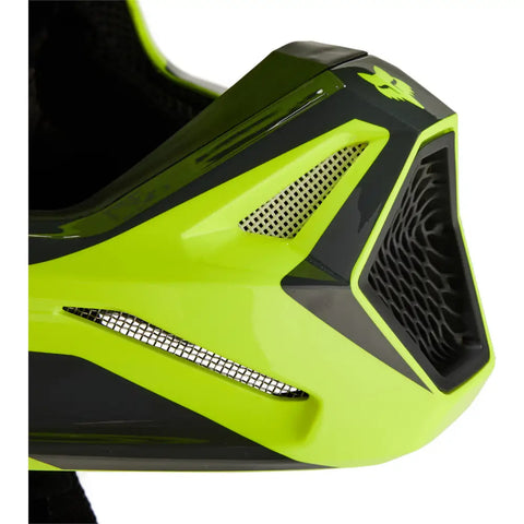 Casco Fox Racing V1 Flora Yellow/Black ECE 22.06