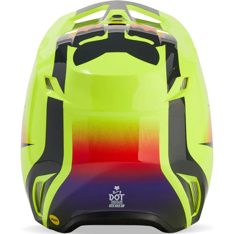 Casco Fox Racing V1 Flora Yellow/Black ECE 22.06