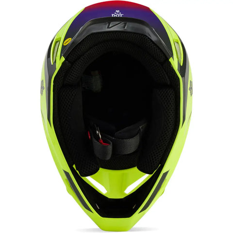 Casco Fox Racing V1 Flora Yellow/Black ECE 22.06