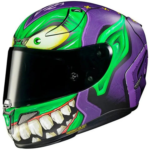 Casco HJC RPHA 11 Pro Duende Verde Marvel Moto Rad Mexico