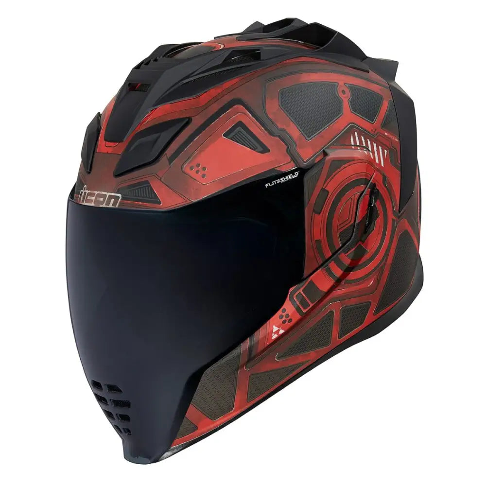 Casco Icon Airflite Blockchain Red/Black (Talla 2XL)