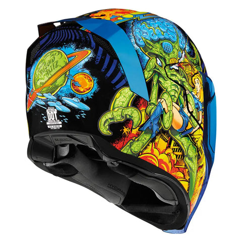 Casco Icon Airflite Bugoid Blitz Blue/Yellow/Green/Black