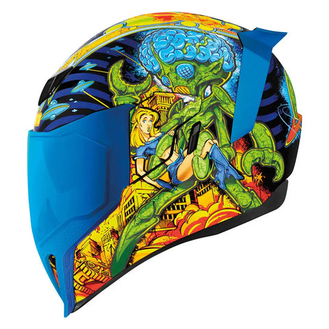 Casco Icon Airflite Bugoid Blitz Blue/Yellow/Green/Black