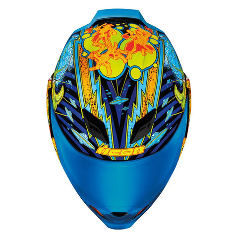 Casco Icon Airflite Bugoid Blitz Blue/Yellow/Green/Black
