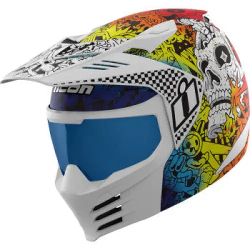 Casco Icon Elsinore Doodle 3 White