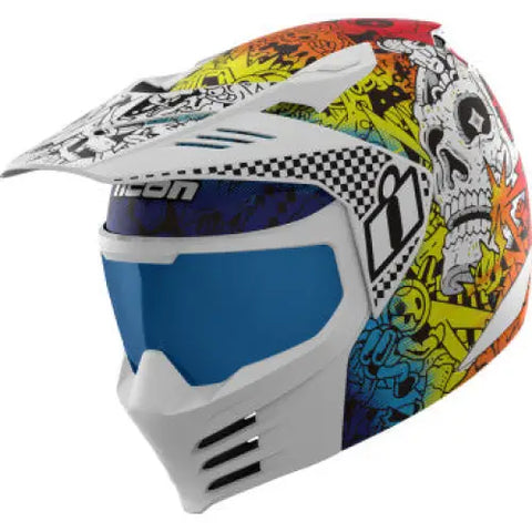 Casco Icon Elsinore Doodle 3 White