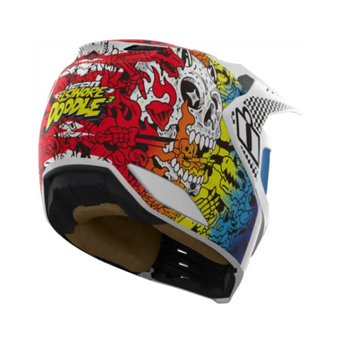 Casco Icon Elsinore Doodle 3 White