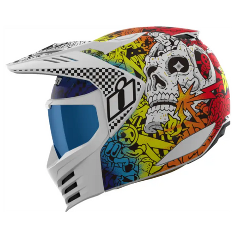 Casco Icon Elsinore Doodle 3 White