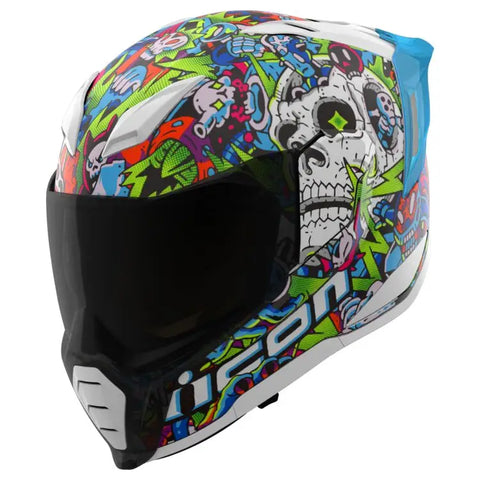 Casco Icon Ultraflite Doodle 3 White
