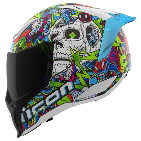 Casco Icon Ultraflite Doodle 3 White