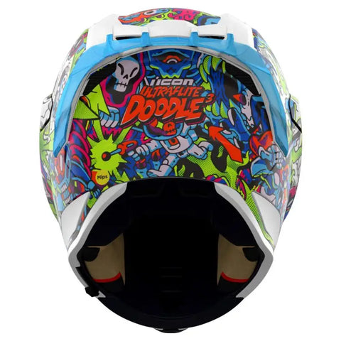 Casco Icon Ultraflite Doodle 3 White