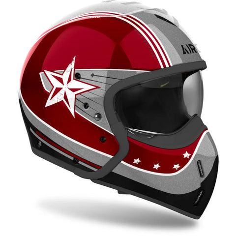 Casco Jet Airoh J 110 Command Burgundy Gloss