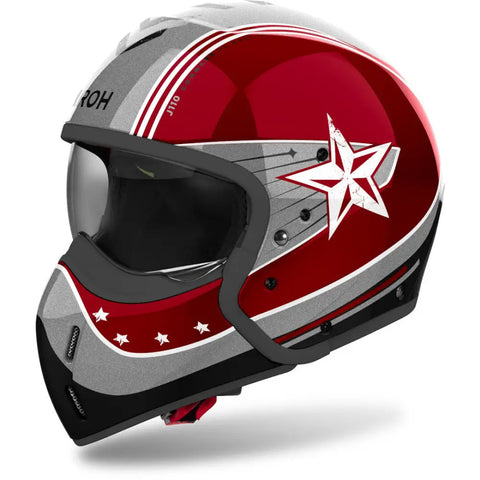 Casco Jet Airoh J 110 Command Burgundy Gloss