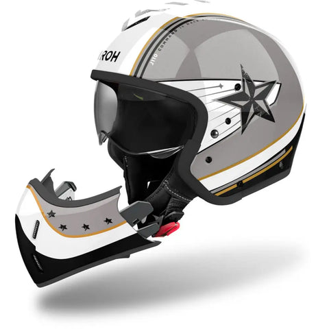 Casco Jet Airoh J 110 Command Gold Glitter