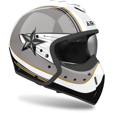 Casco Jet Airoh J 110 Command Gold Glitter