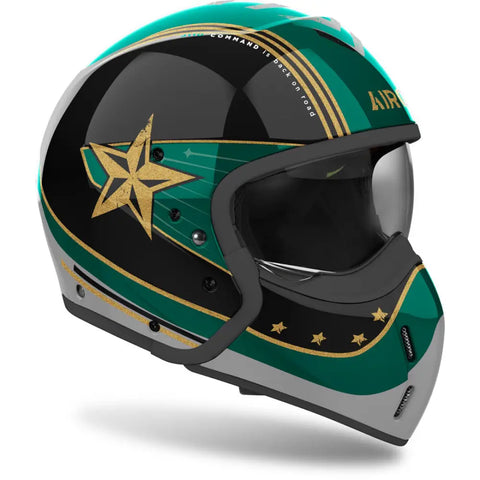 Casco Jet Airoh J 110 Command Mint Green Gloss