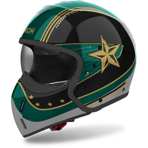 Casco Jet Airoh J 110 Command Mint Green Gloss