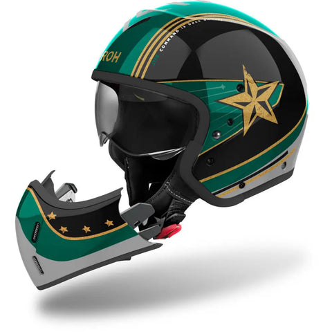 Casco Jet Airoh J 110 Command Mint Green Gloss