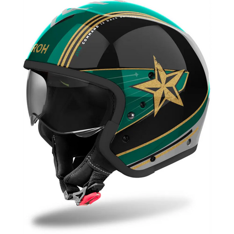 Casco Jet Airoh J 110 Command Mint Green Gloss