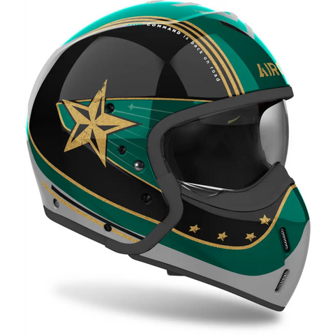 Casco Jet Airoh J 110 Command Mint Green Gloss