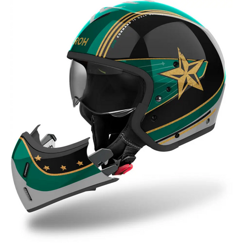 Casco Jet Airoh J 110 Command Mint Green Gloss
