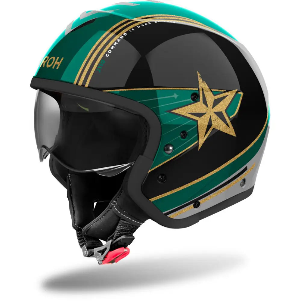 Casco Jet Airoh J 110 Command Mint Green Gloss
