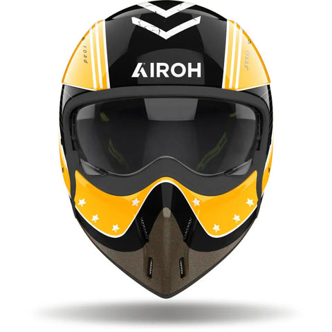 Casco Jet Airoh J 110 Command Yellow Gloss