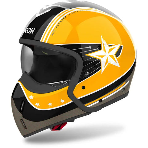 Casco Jet Airoh J 110 Command Yellow Gloss