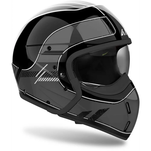 Casco Jet Airoh J 110 Raster Dark Grey Gloss