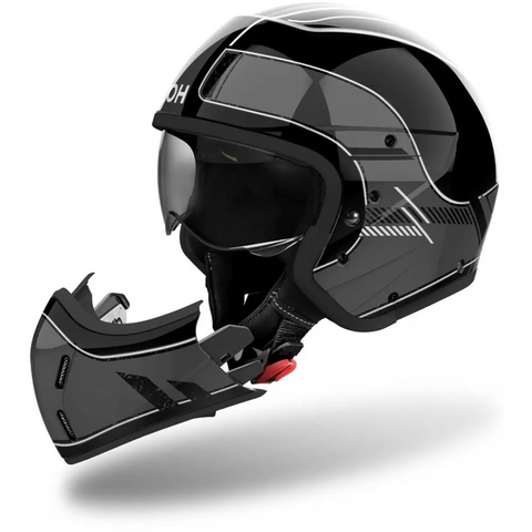 Casco Jet Airoh J 110 Raster Dark Grey Gloss
