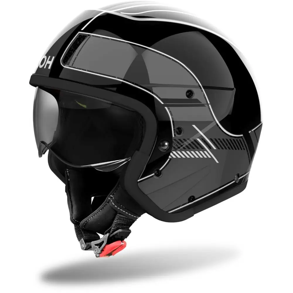 Casco Jet Airoh J 110 Raster Dark Grey Gloss