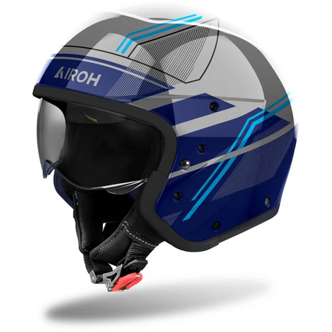 Casco Jet Airoh J 110 Slim Blue Gloss