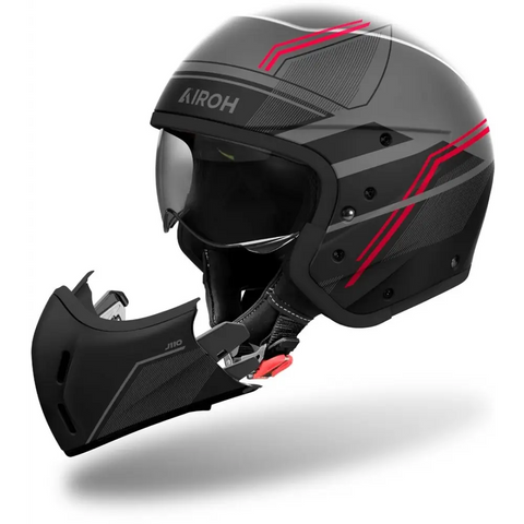Casco Jet Airoh J 110 Slim Red Matt