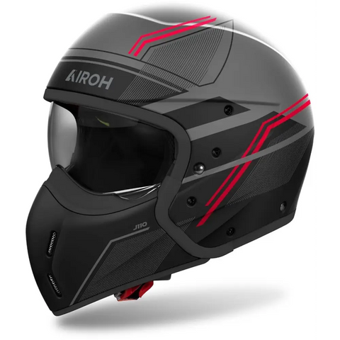 Casco Jet Airoh J 110 Slim Red Matt