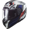 Casco LS2 FF327 Challenger Carbon Alloy White/Red/Blue