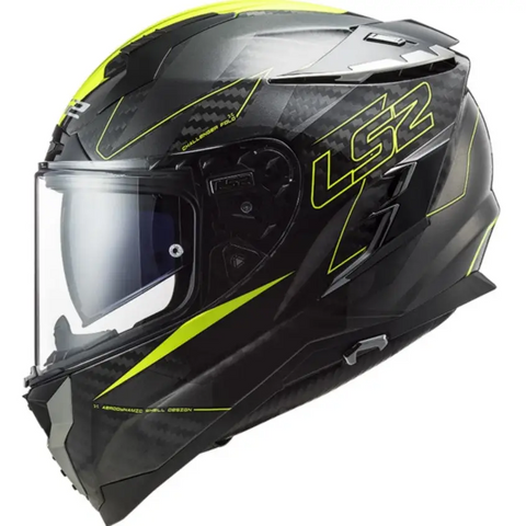 Casco LS2 FF327 Challenger Carbon Fold Hi Viz Yellow