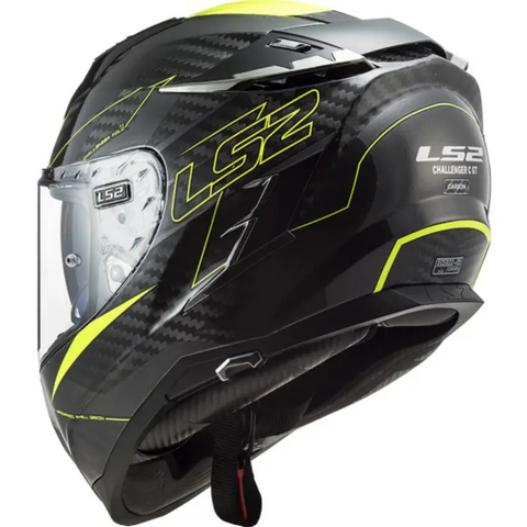 Casco LS2 FF327 Challenger Carbon Fold Hi Viz Yellow