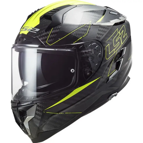 Casco LS2 FF327 Challenger Carbon Fold Hi Viz Yellow