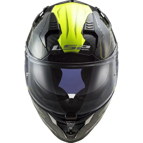 Casco LS2 FF327 Challenger Carbon Fold Hi Viz Yellow