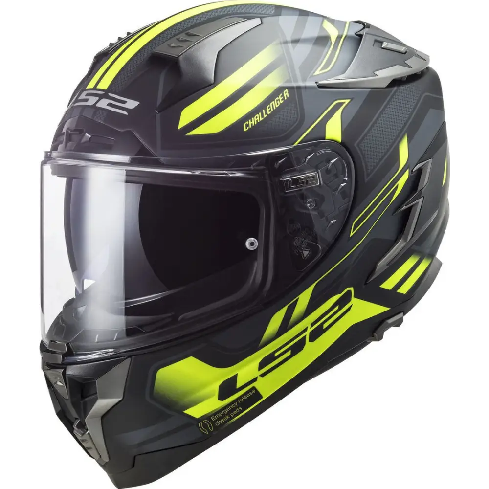 Casco LS2 FF327 Challenger Spin Black/Yellow