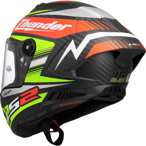 Casco LS2 FF805 Thunder Carbon GP Aero Black Replica