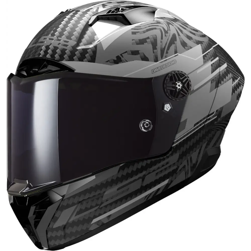 Casco LS2 FF805 Thunder Carbon GP Aero Polar Matt Black