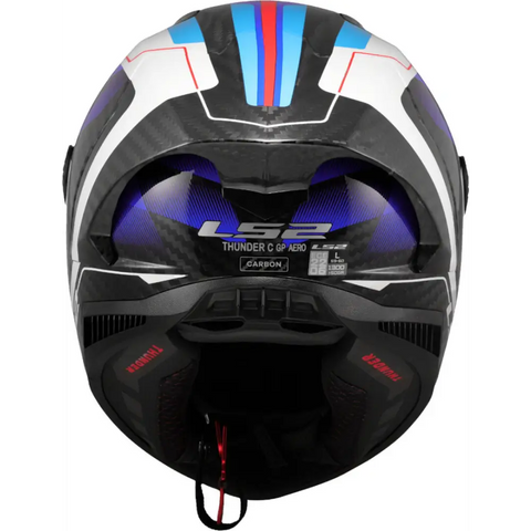 Casco LS2 FF805 Thunder Carbon GP Aero Raute White/Blue/Red