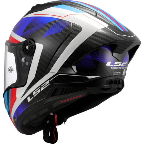 Casco LS2 FF805 Thunder Carbon GP Aero Raute White/Blue/Red